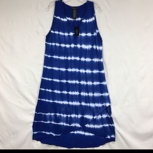 Design History Tie Dye Shift Crossover Midi Dress